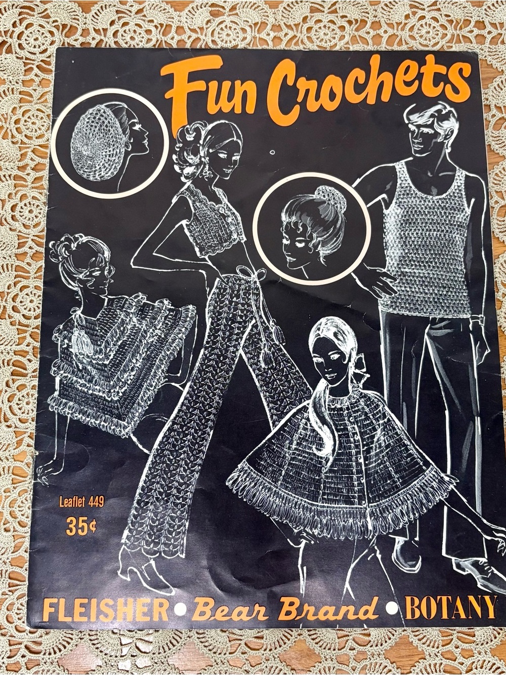 Vintage 70s Fun Crochets Clothing and Accessories Instructional Leaflet